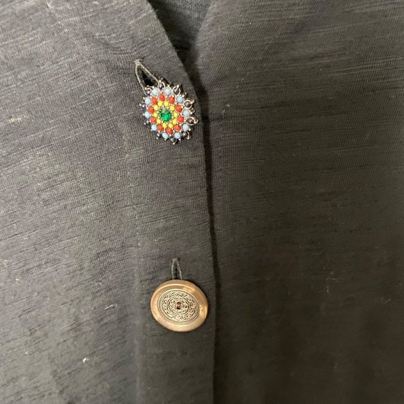 Soft Surroundings Women Size Medium Delia Button Detail Tunic Top 100% Cotton - Picture 4 of 8